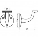 Gelenderholder Sort Matt RAL-9005 thumbnail