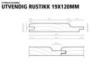19X120 Utv rustikk Ru 2.Sort - Bilde 2