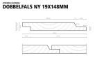 19X148 Dobbel fals 60gr NY 2.sort Gran - Bilde 2
