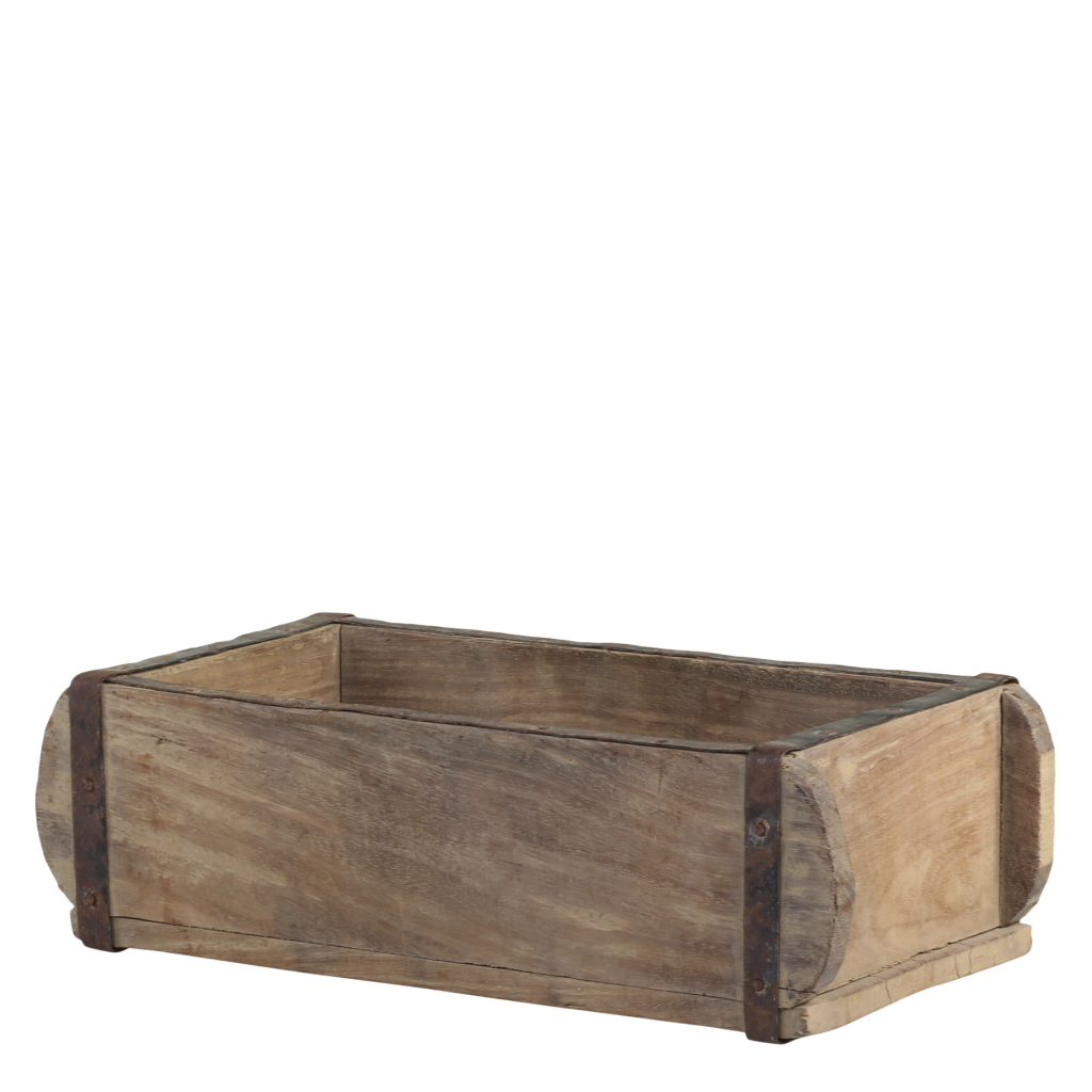 Grimaud original mursteinsform i patinert gjenbrukstre og jern fra Chic Antique, 30 cm lang