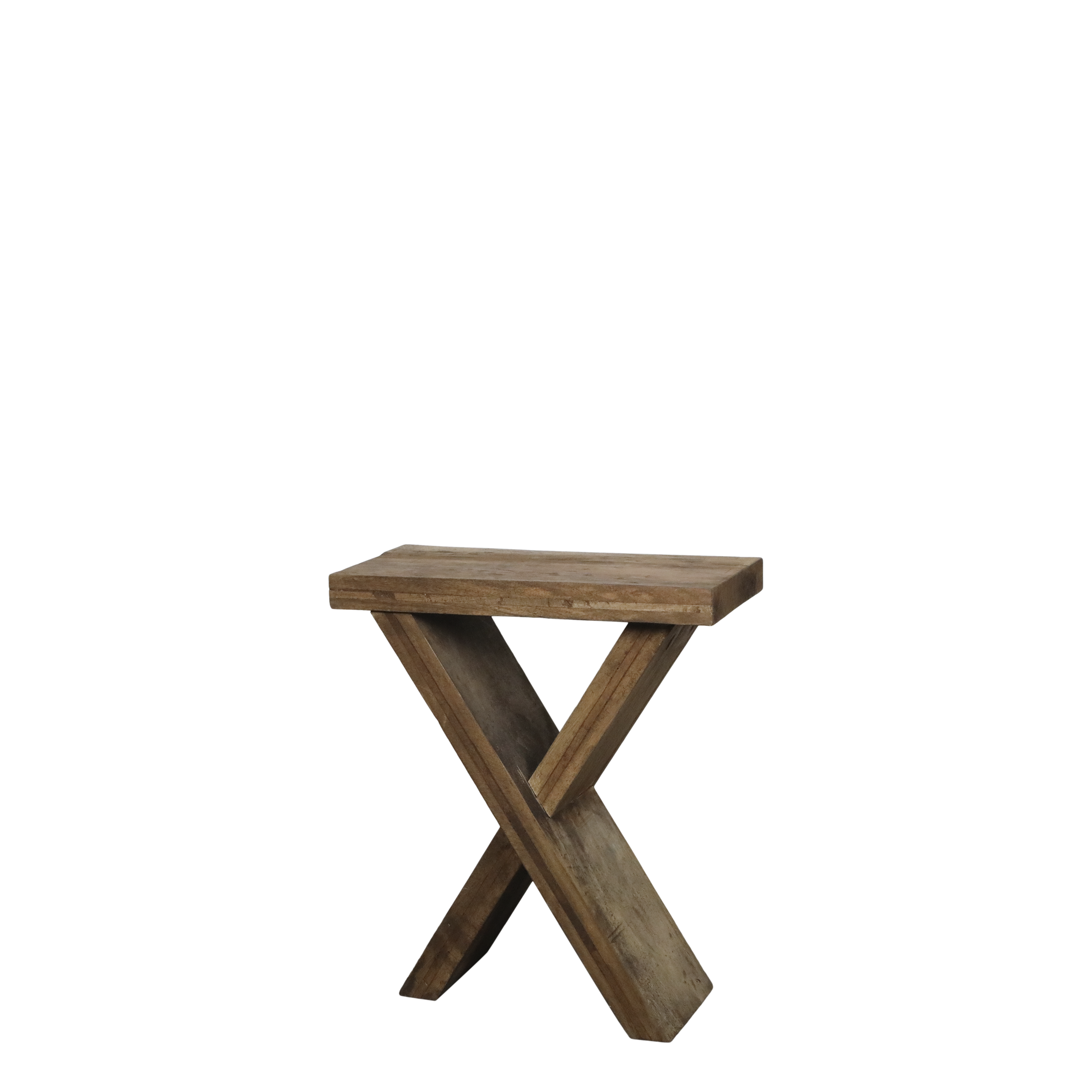 grimaud-sidebord-natur-50cm-chic-antique.jpg Grimaud sidebord i naturfarget gjenbrukstre fra Chic Antique med kryssben, 50 cm bredt og 59 cm høyt